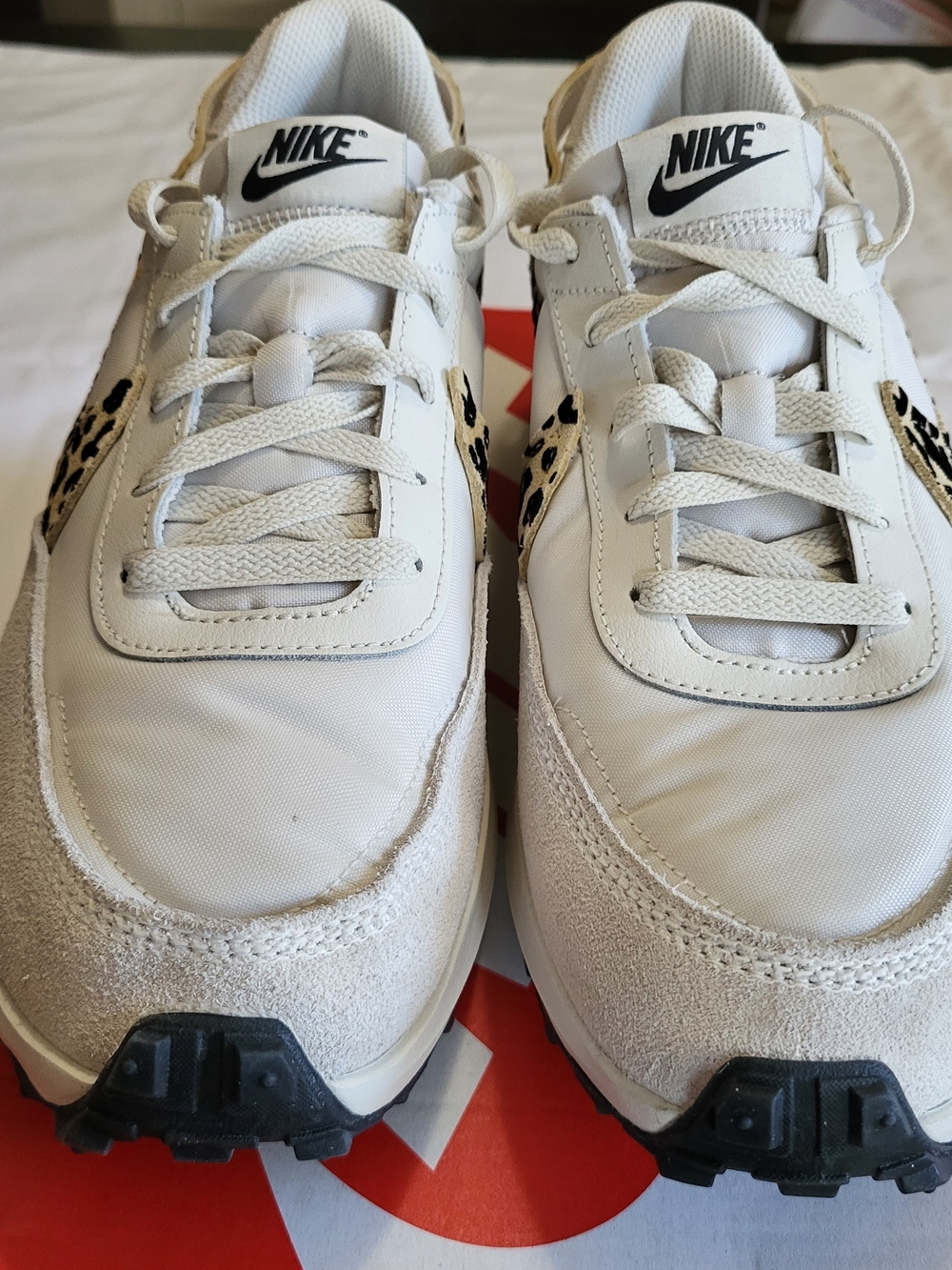 *NEW* Nike Waffle Debut White Leopard Print Women's Size 9 Men's Size 11.5 w/Box - Picture 3 of 8